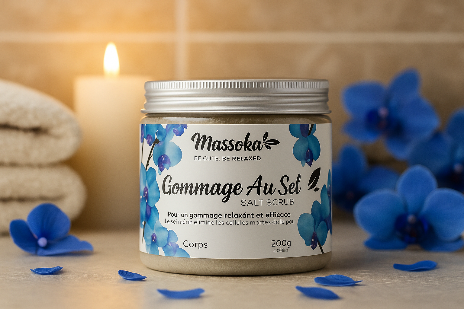 اكتشفوا مقشر الملح ماسوكا أوركيديا: تقشير طبيعي، ترطيب ونعومة لبشرة متألقة